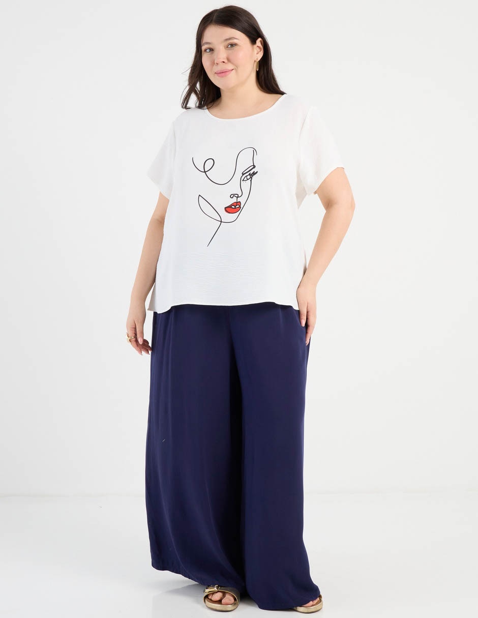 Blusa manga corta para mujer 8