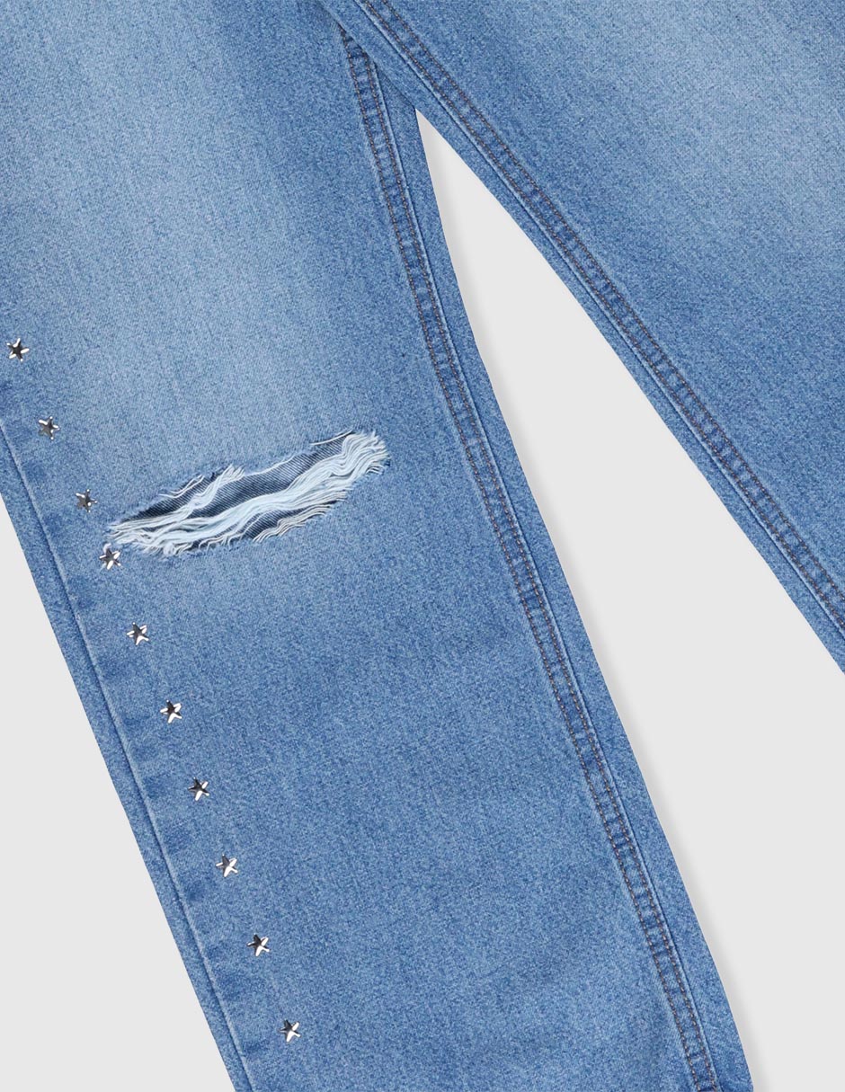 Jeans amplio Weekend lavado destruido para niña