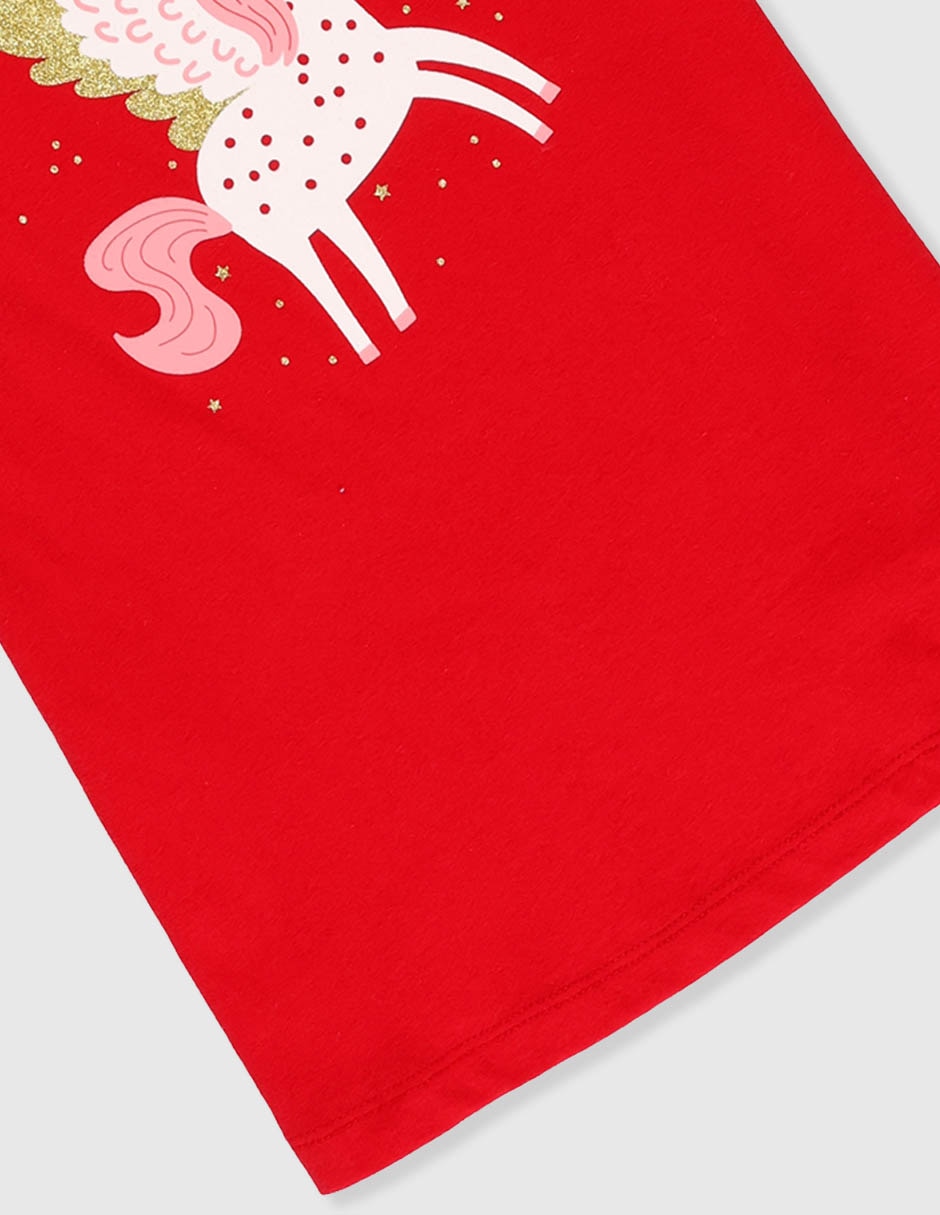 Playera Weekend Unicornio manga corta para niña