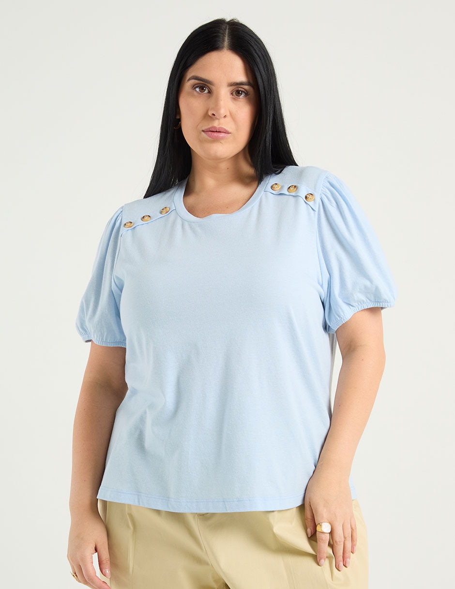 Playera manga corta cuello redondo para mujer Playera manga corta cuello redondo para mujer