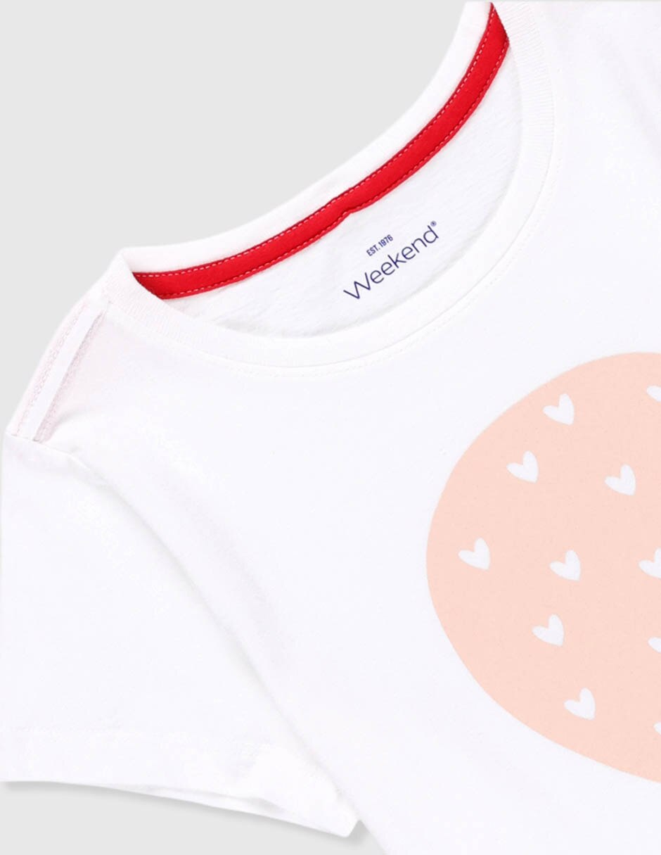 Playera Weekend manga corta para bebé niña