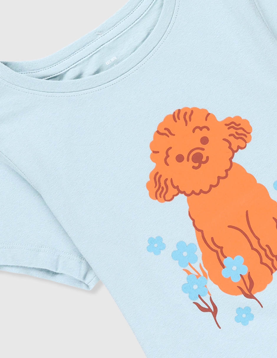 Playera Weekend manga corta para bebé niña