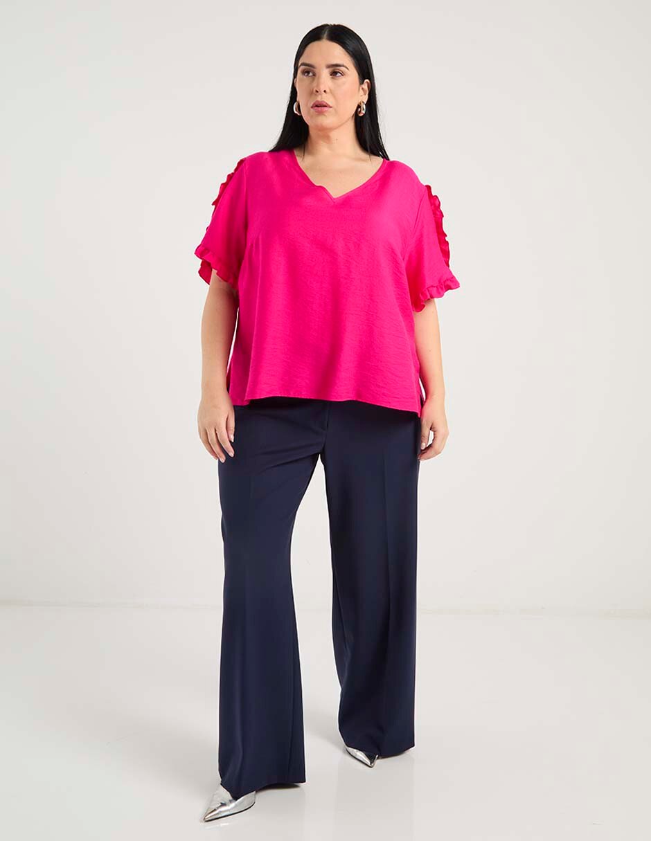 Blusa Contempo Plus manga al codo para mujer