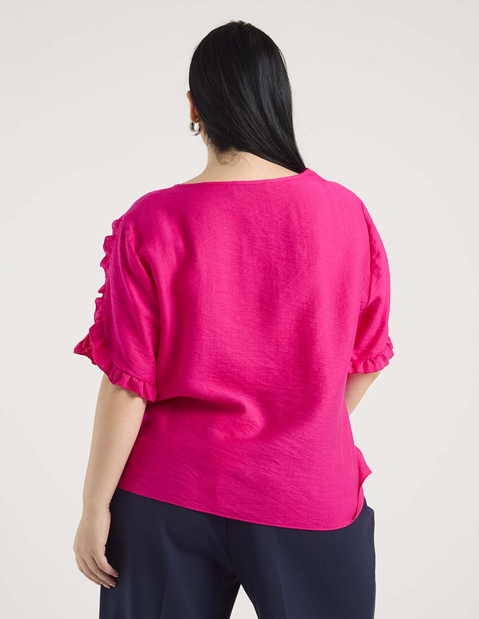 Blusa Contempo Plus manga al codo para mujer