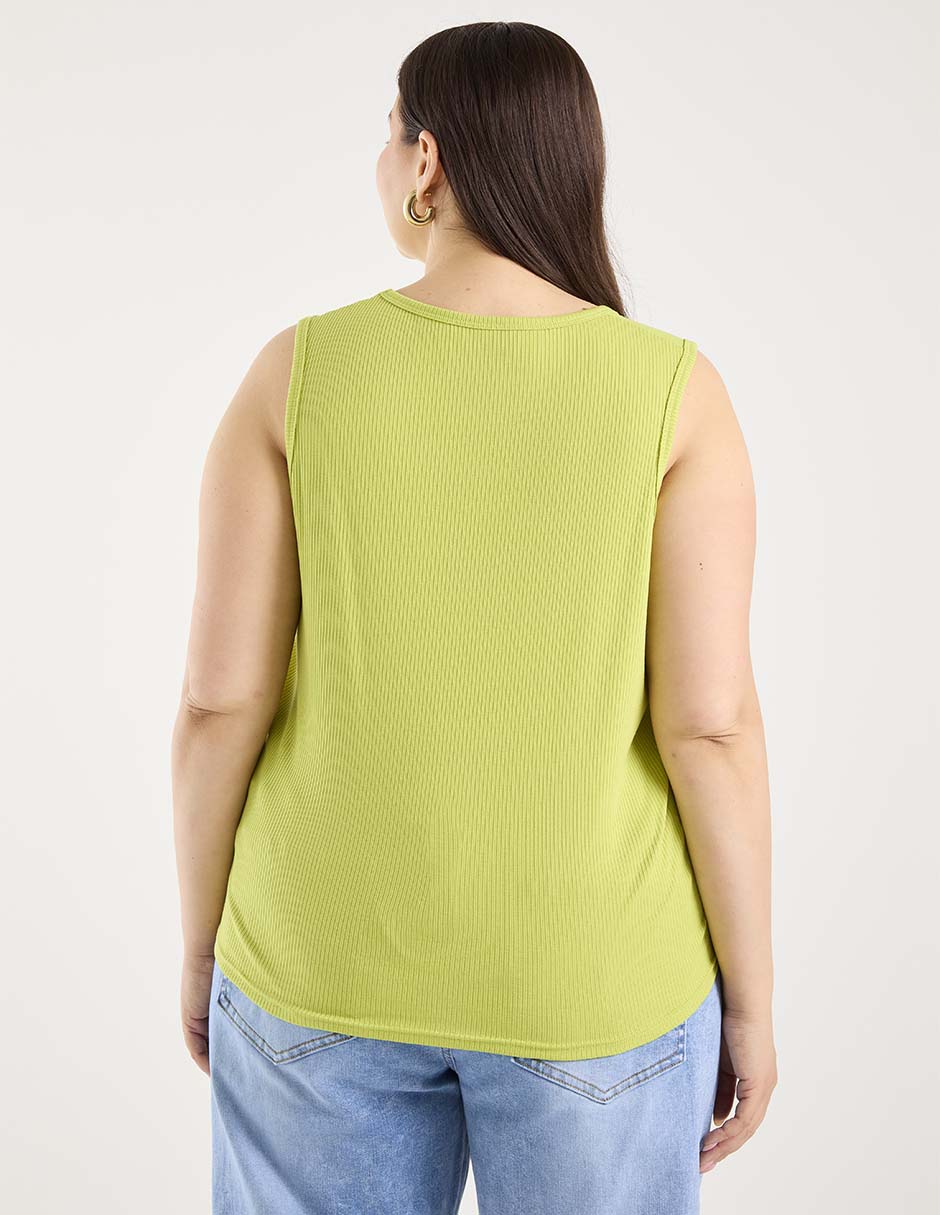 Top cuello redondo tirante ancho 6