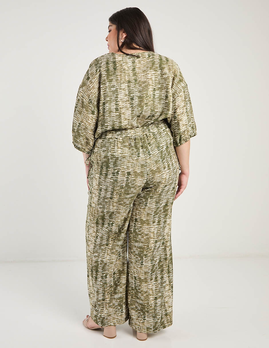 Pantalón coulotte amplio para mujer 6