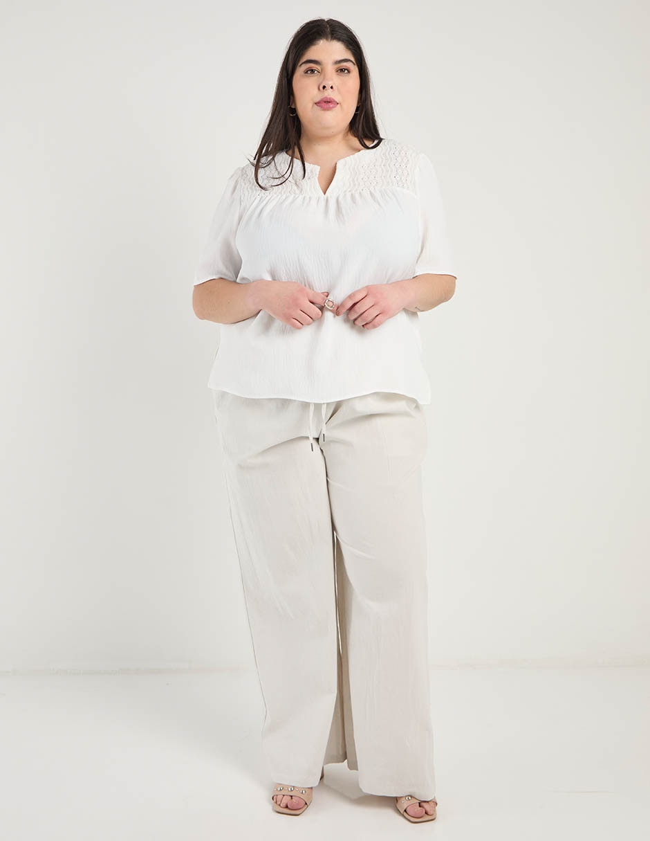 Blusa manga corta para mujer 8