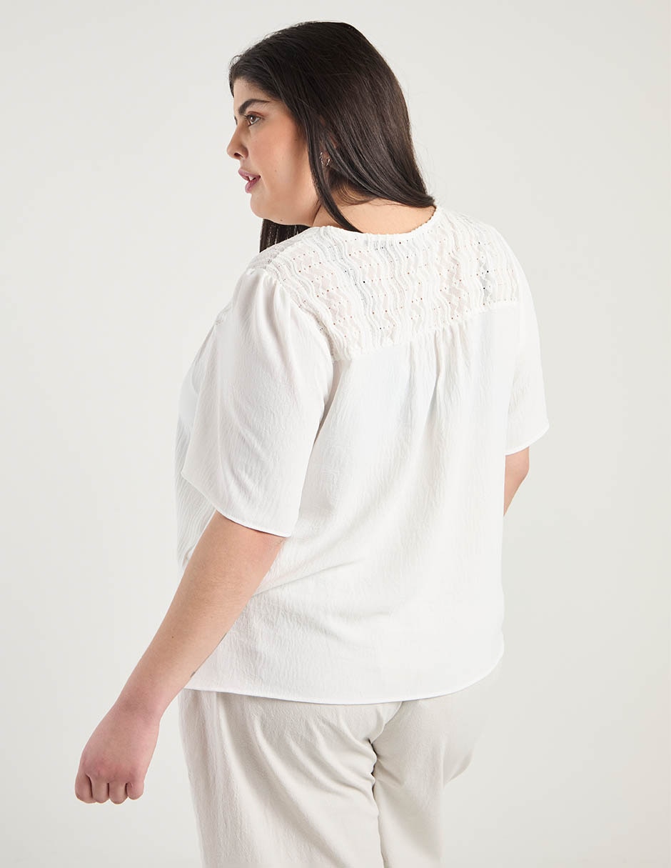 Blusa manga corta para mujer 11