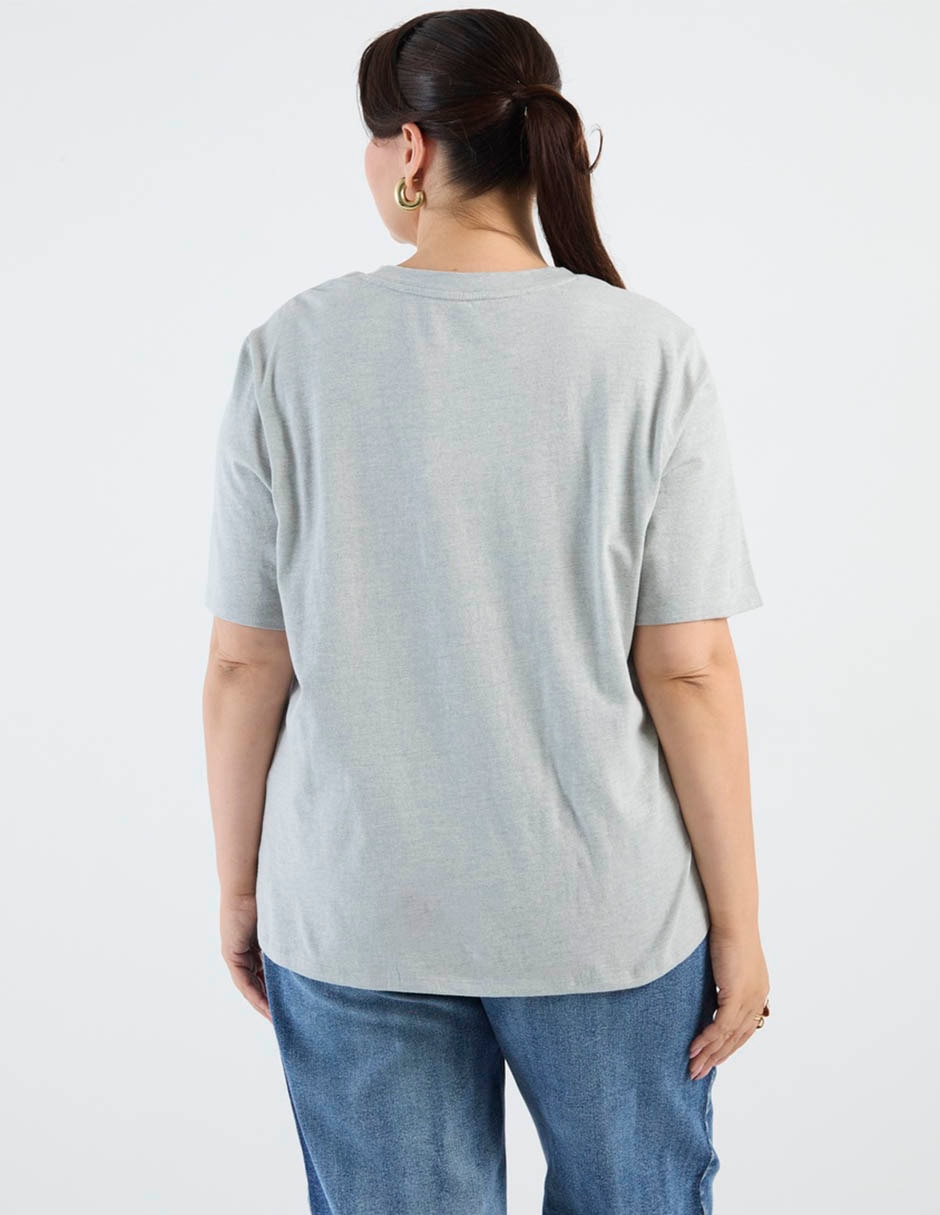 Playera manga corta Disney Dtr Stitch cuello redondo para mujer