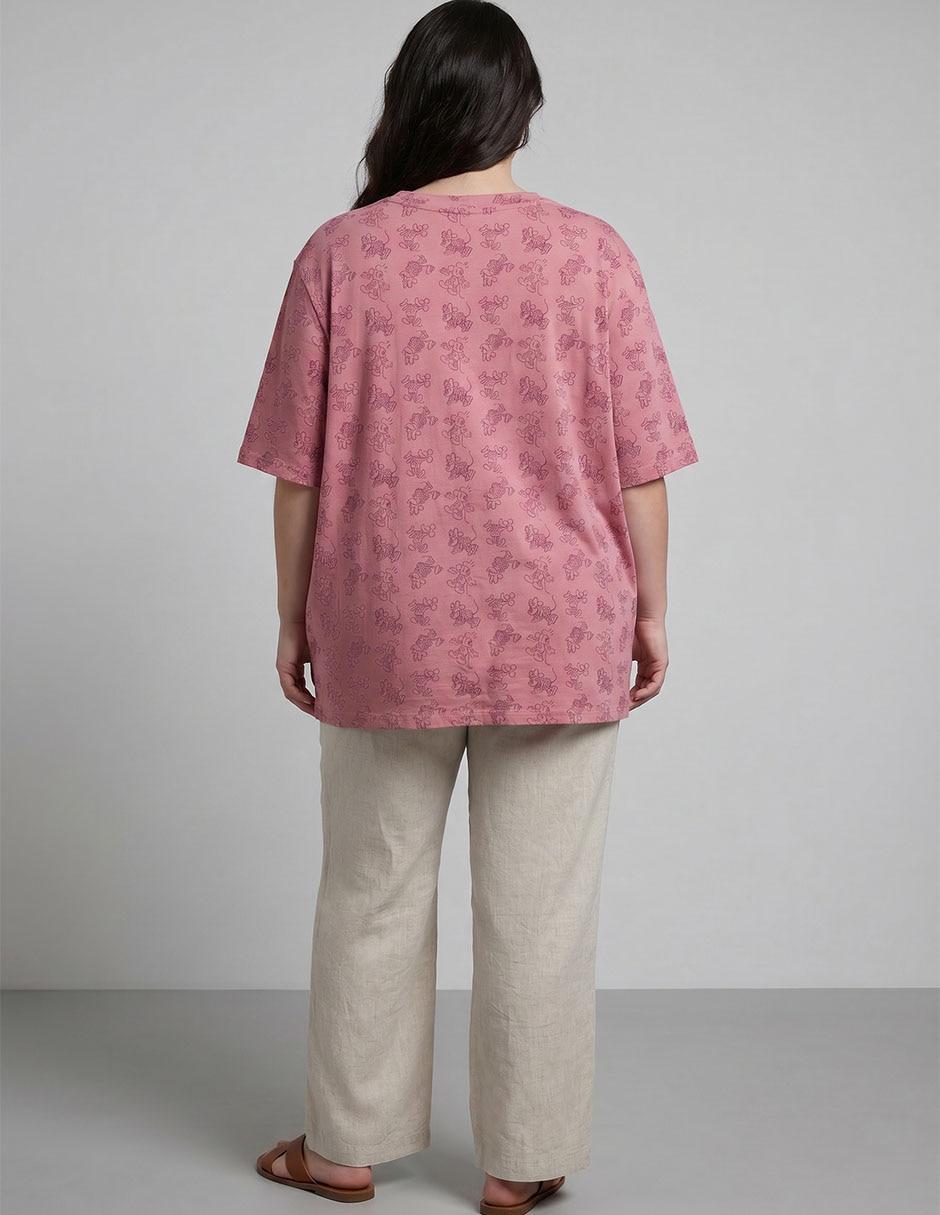 Playera manga al codo Disney Dtr cuello redondo para mujer