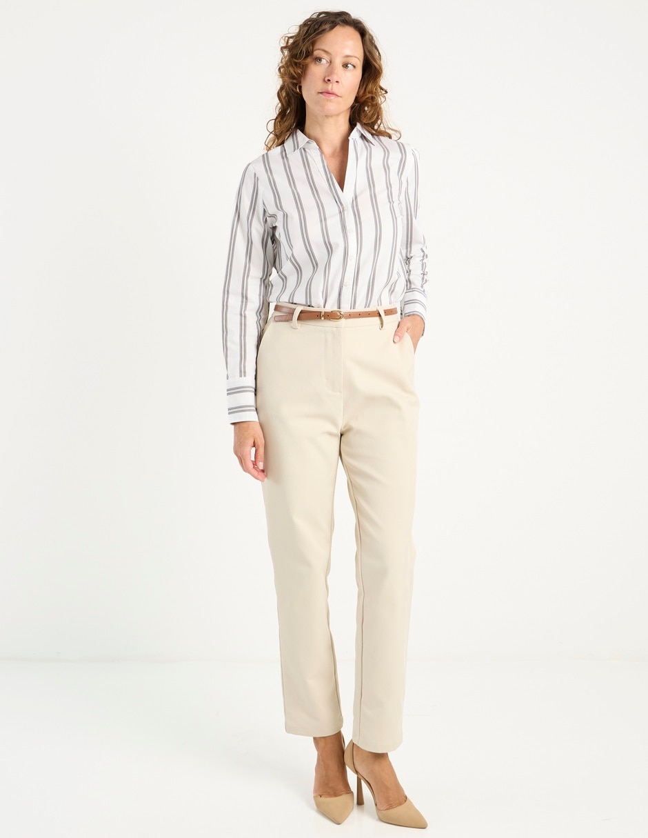 Blusa camisera manga larga para mujer 9