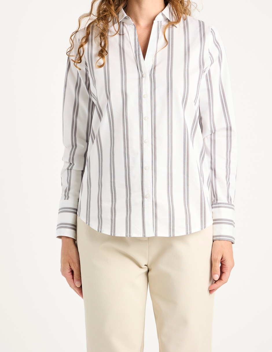 Blusa camisera manga larga para mujer 13
