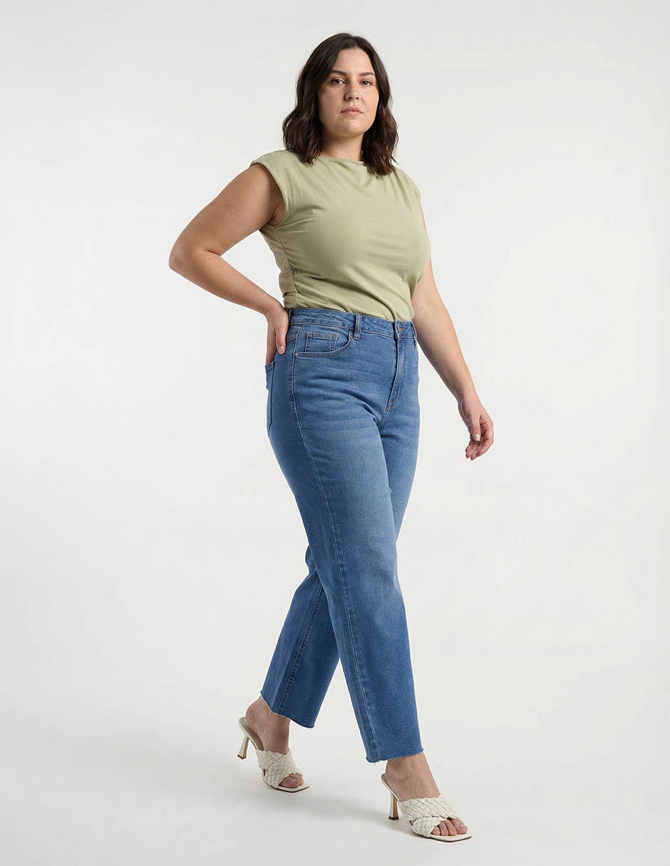 Jeans straight para mujer 4