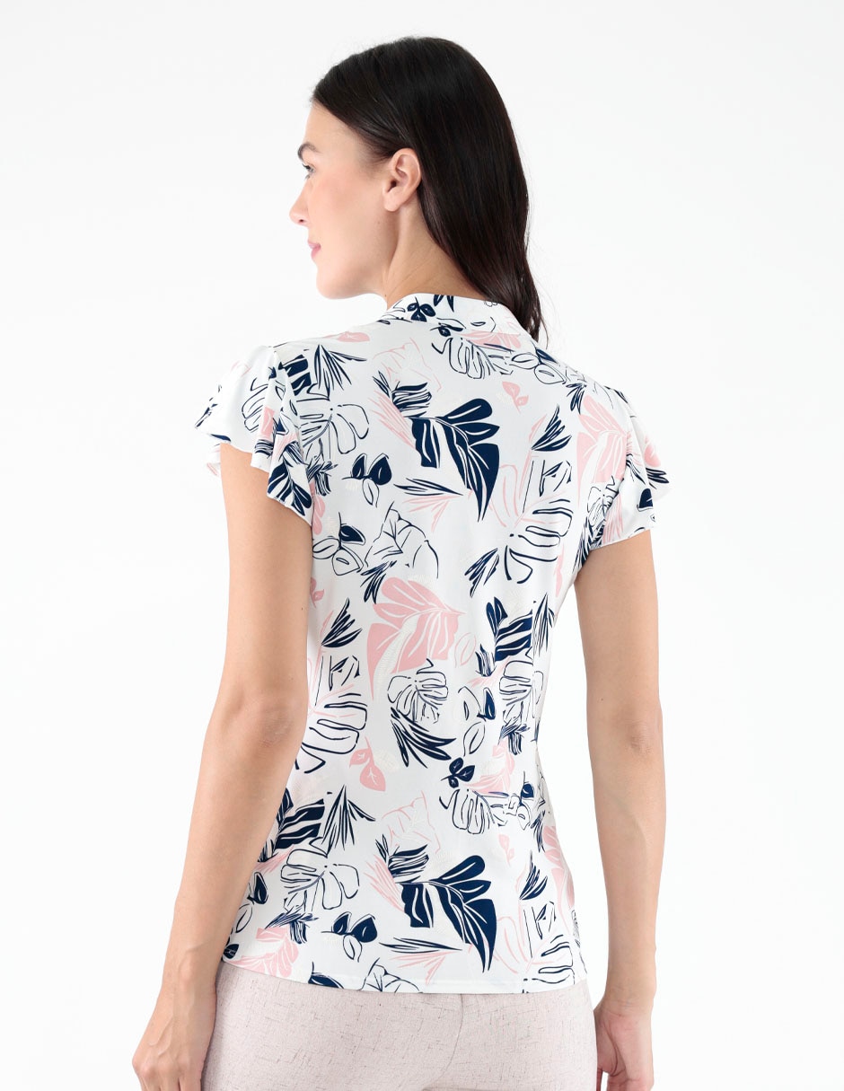 Blusa Pierre Cardin manga corta para mujer