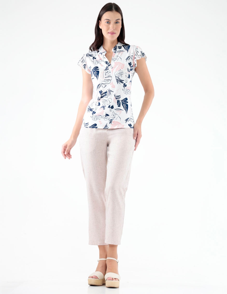 Blusa Pierre Cardin manga corta para mujer