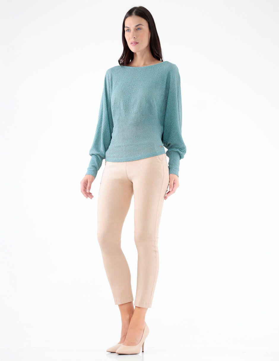 Blusa Pierre Cardin manga larga para mujer
