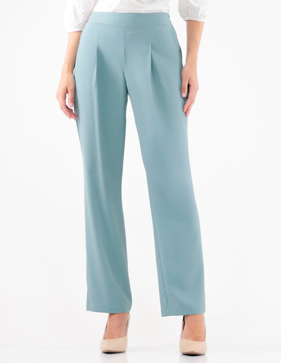 Pantalón de vestir straight para mujer Pantalón de vestir straight para mujer