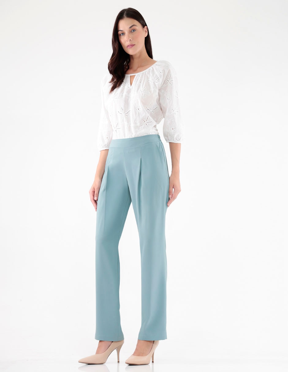 Pantalón de vestir straight para mujer 4