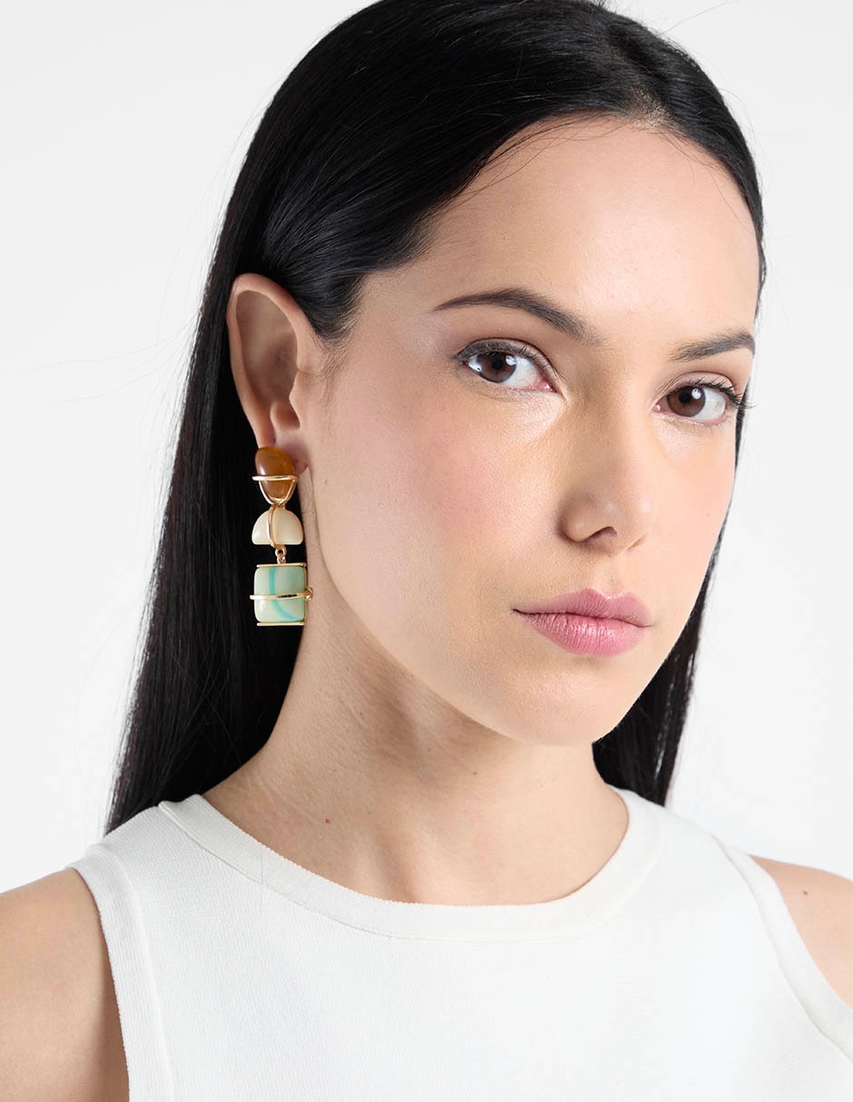 Aretes con acabado brillante 2