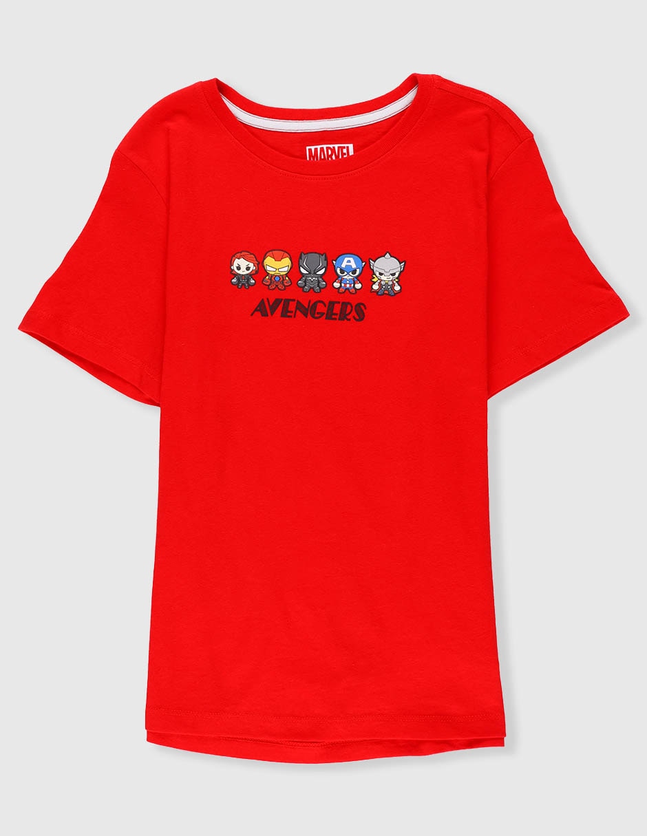 Playera Marvel Dtr Avengers manga corta para niño