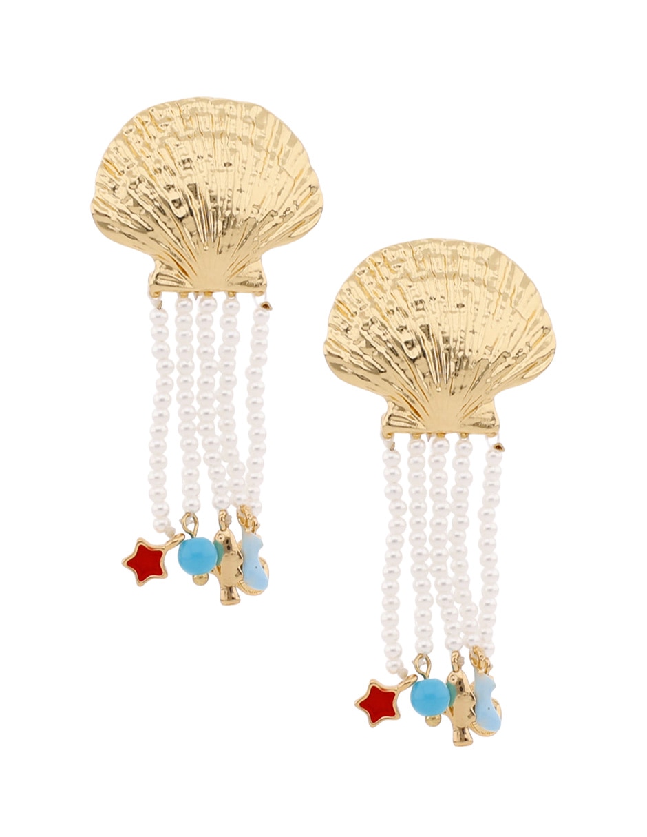 Aretes de concha con acabado brillante Aretes de concha con acabado brillante