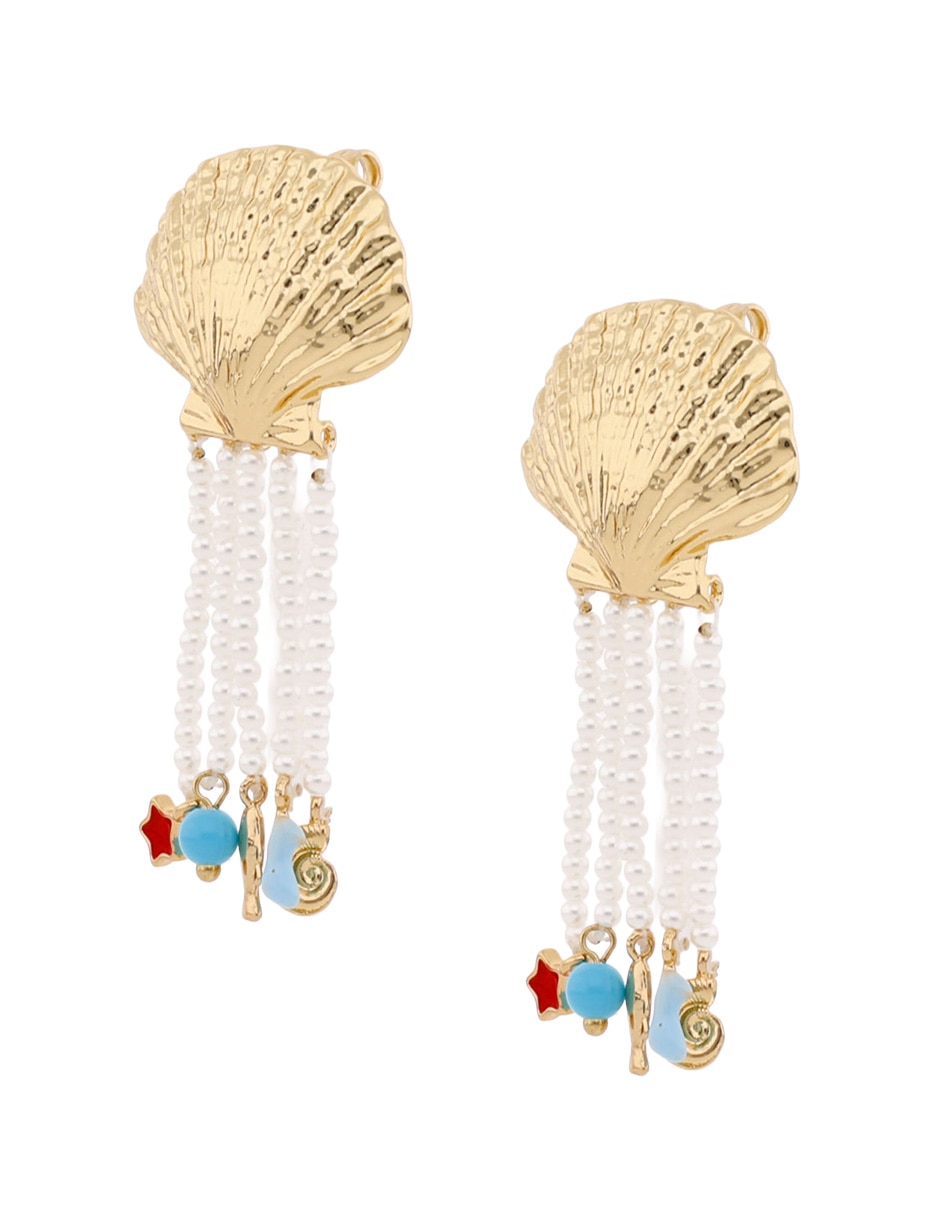 Aretes de concha con acabado brillante 4