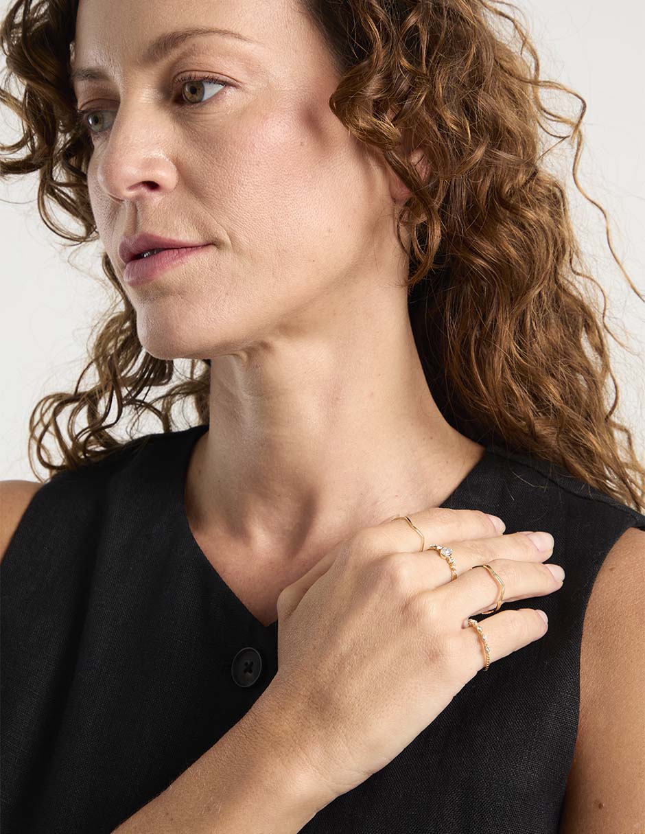 Set anillo brillante