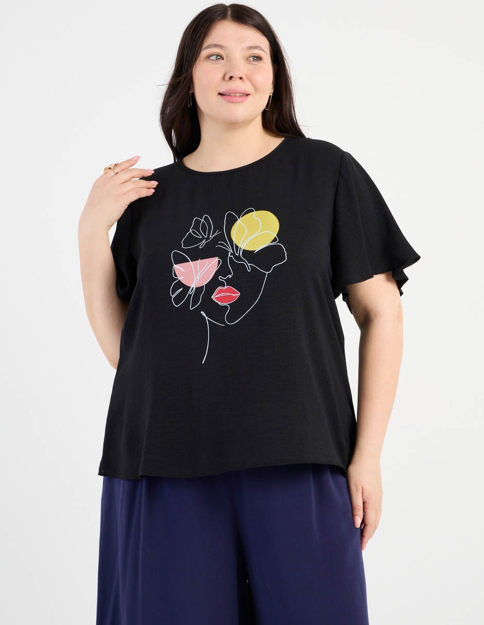 Blusa manga al codo para mujer 2