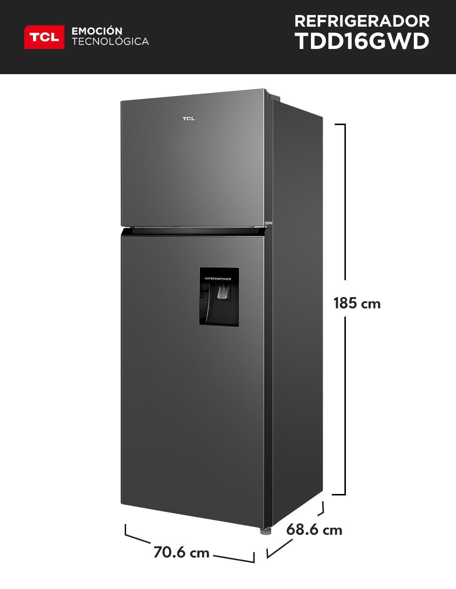 Refrigerador 16 pies inverter y no frost y fábrica de hielo TDD16GWD 11