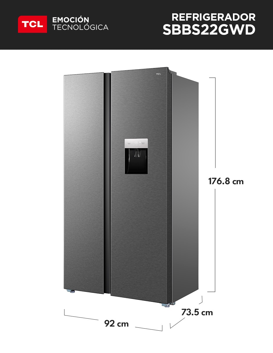 Refrigerador 22 pies inverter y no frost y fábrica de hielo SBS22GWD 14