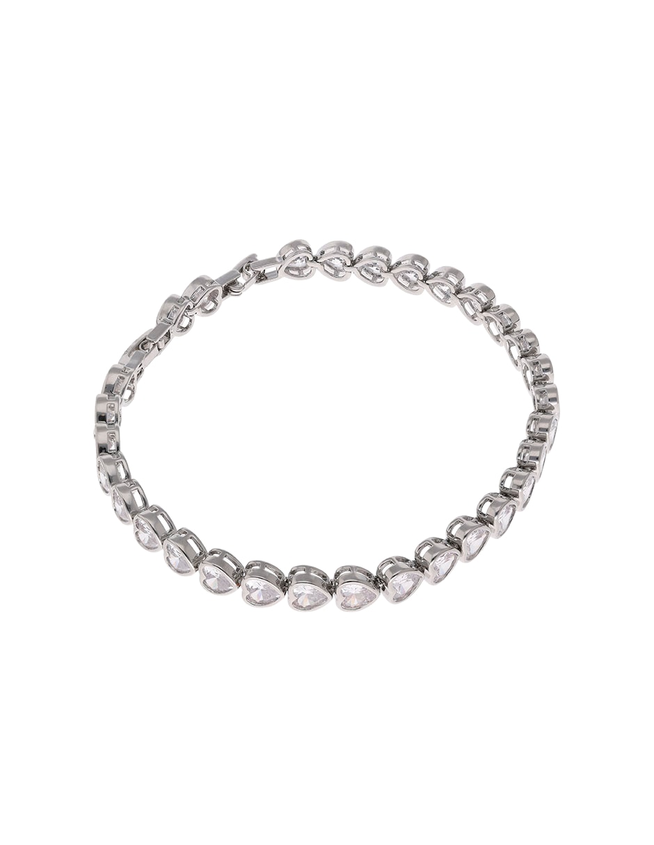 Pulsera con circonita 18 K acabado chapa de oro
