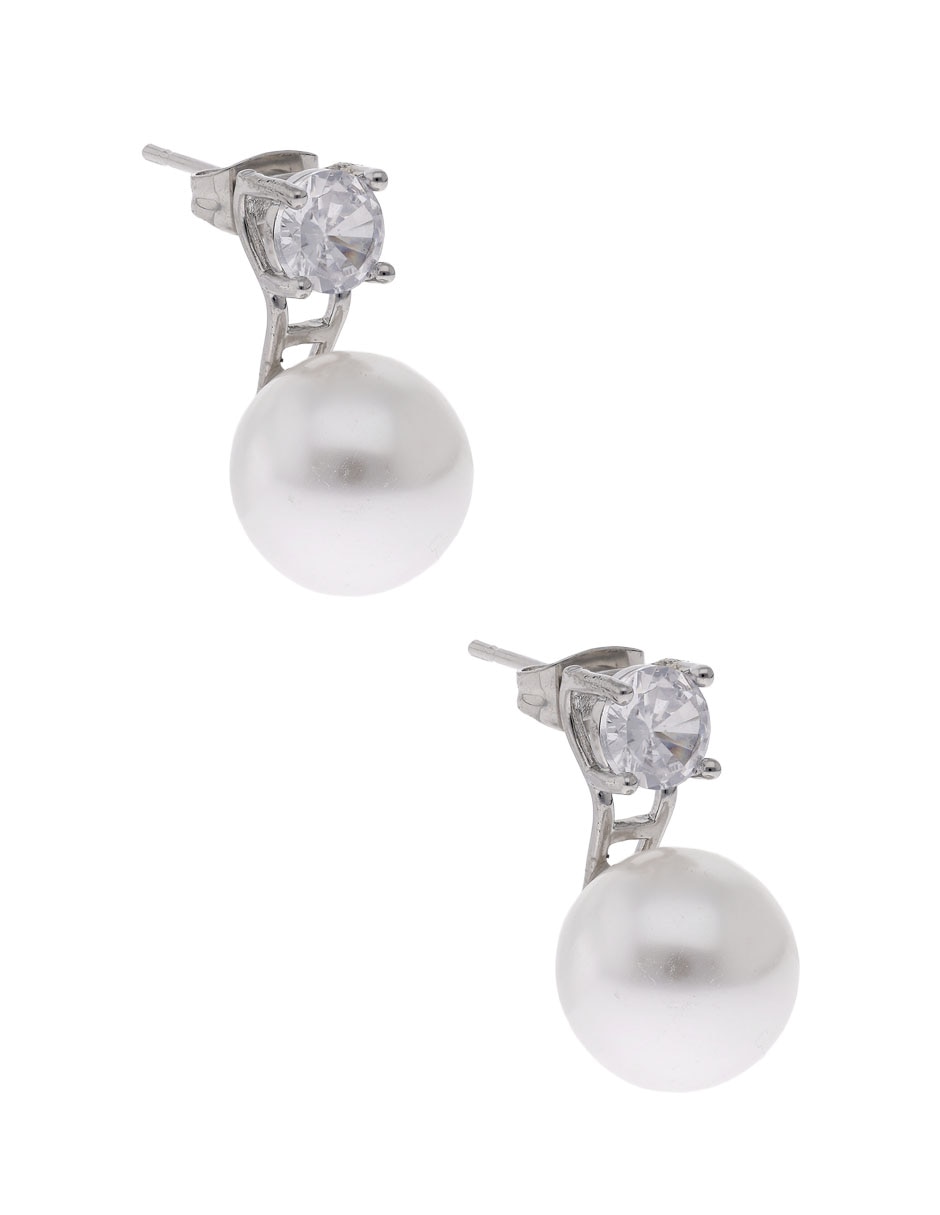 Aretes redondos 18 K con acabado chapa de oro 2