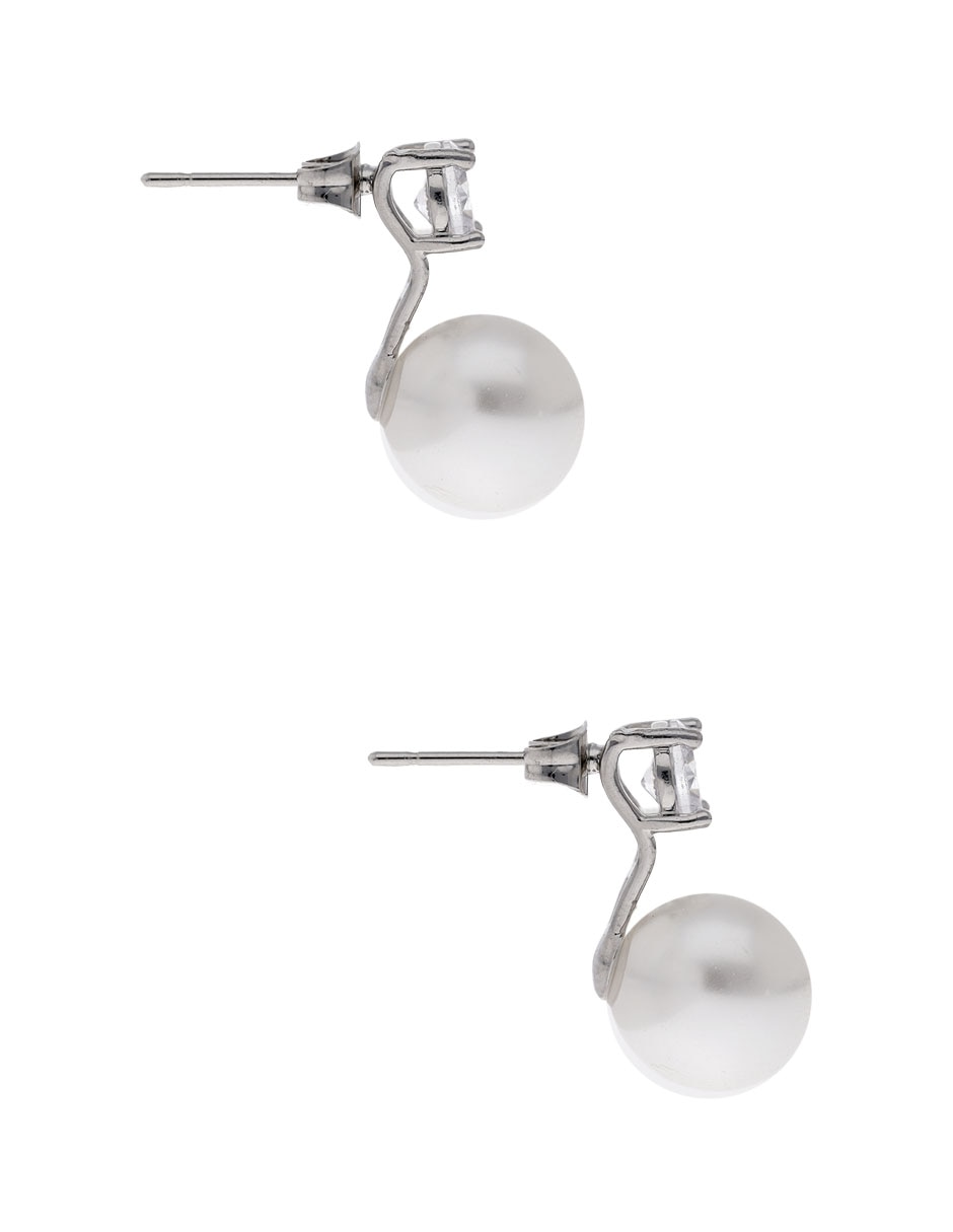 Aretes redondos 18 K con acabado chapa de oro 3
