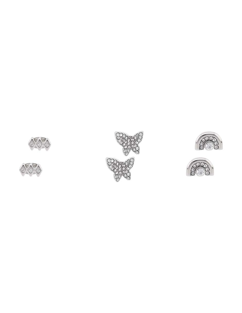 Set de aretes con acabado pavé