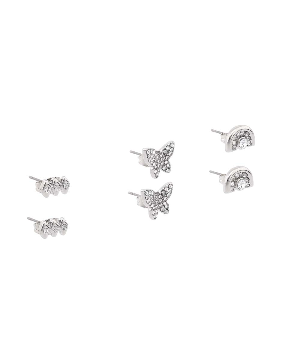 Set de aretes con acabado pavé 2