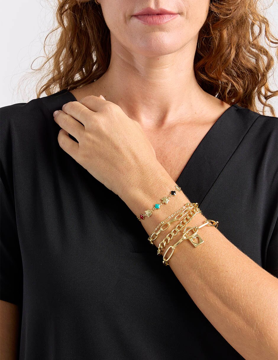 Set pulsera acabado brillante 10