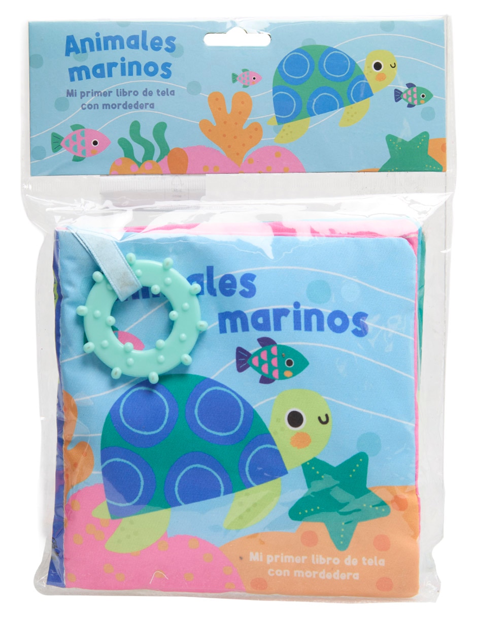Libro Animales Marinos Mi Primer Libro de Tela con Mordedera Silver Dolphin Libro Animales Marinos Mi Primer Libro de Tela con Mordedera Silver Dolphin