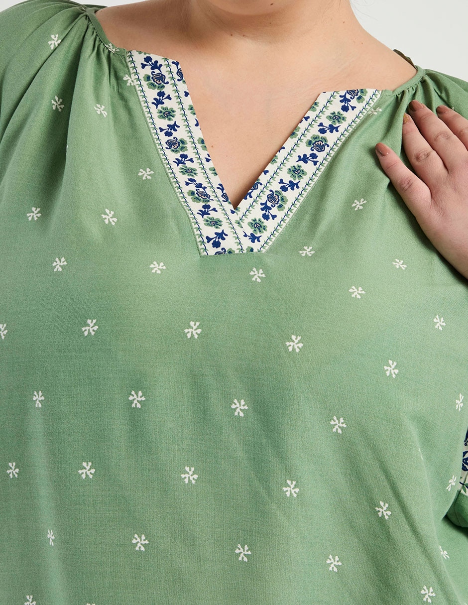 Blusa Weekend Plus manga larga para mujer