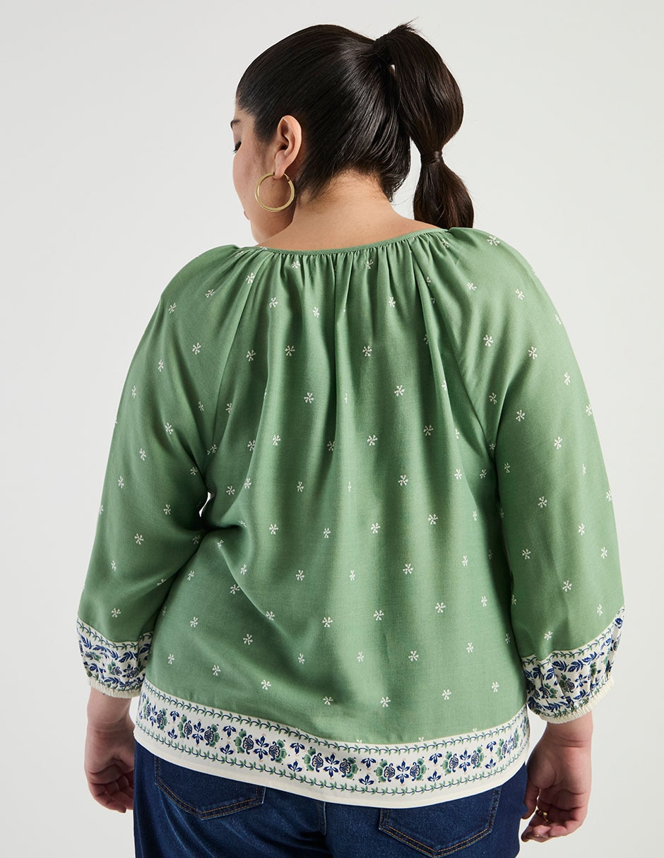Blusa Weekend Plus manga larga para mujer