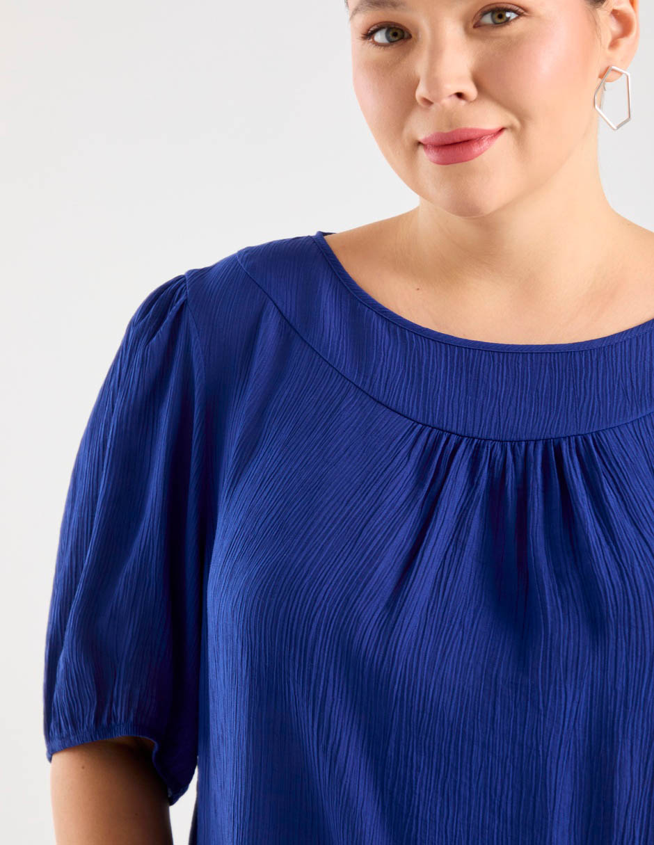 Blusa Contempo Plus manga al codo para mujer