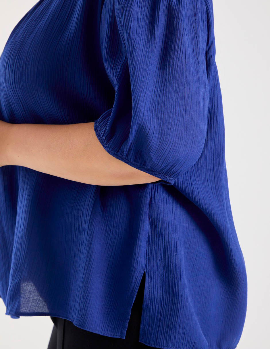 Blusa Contempo Plus manga al codo para mujer