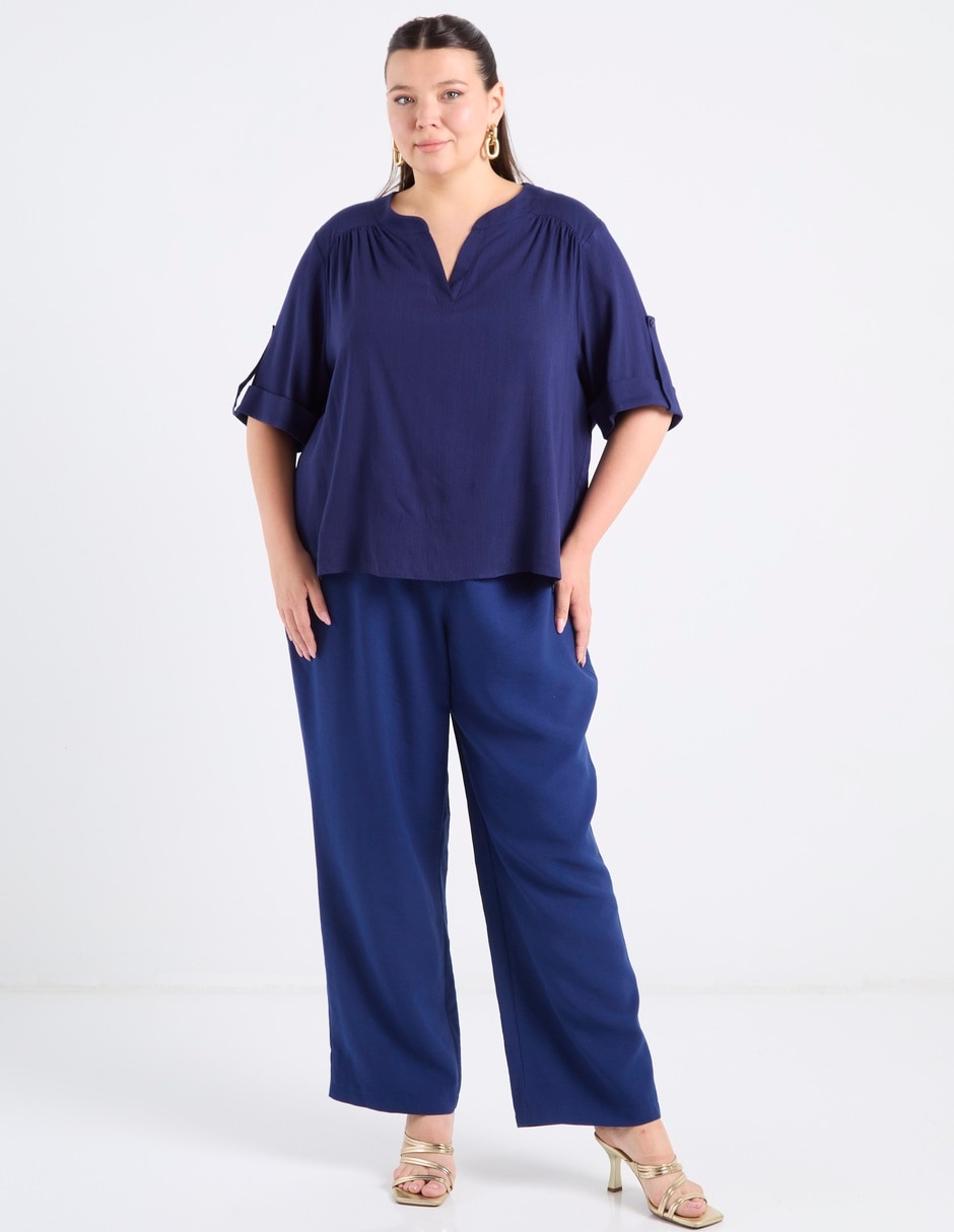 Blusa manga al codo para mujer 3