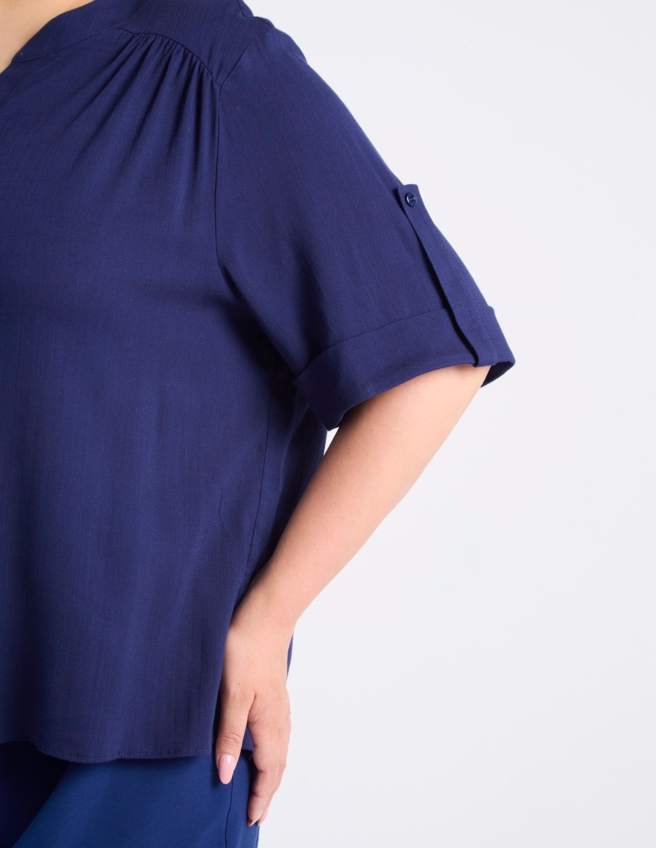Blusa manga al codo para mujer 5