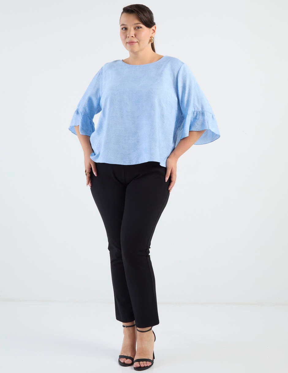 Blusa Contempo Plus manga al codo para mujer