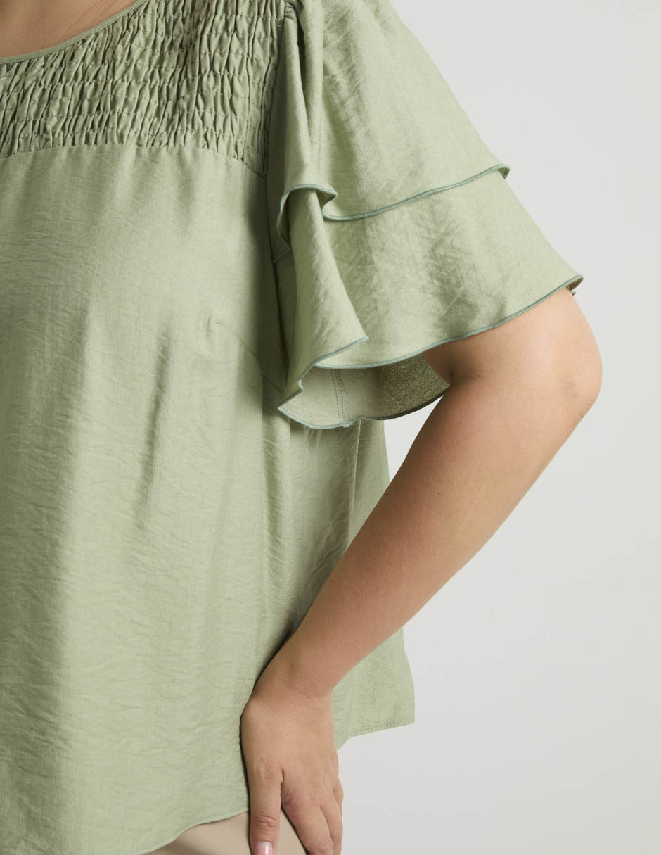 Blusa Contempo Plus manga corta para mujer