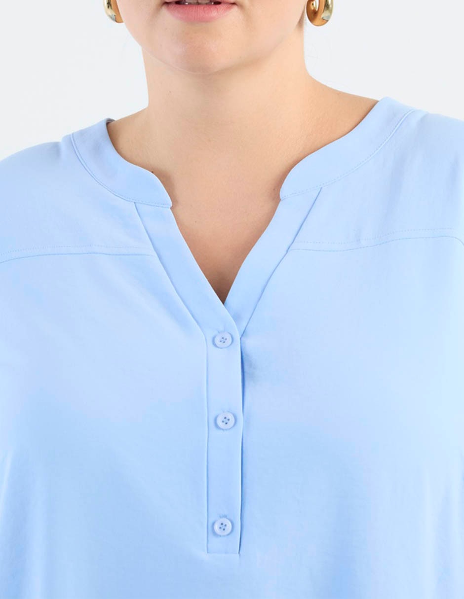Blusa Contempo Plus manga corta para mujer