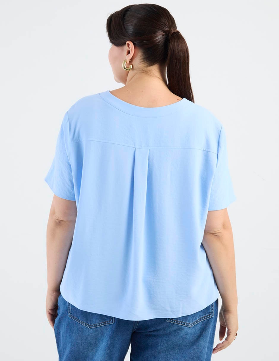 Blusa Contempo Plus manga corta para mujer