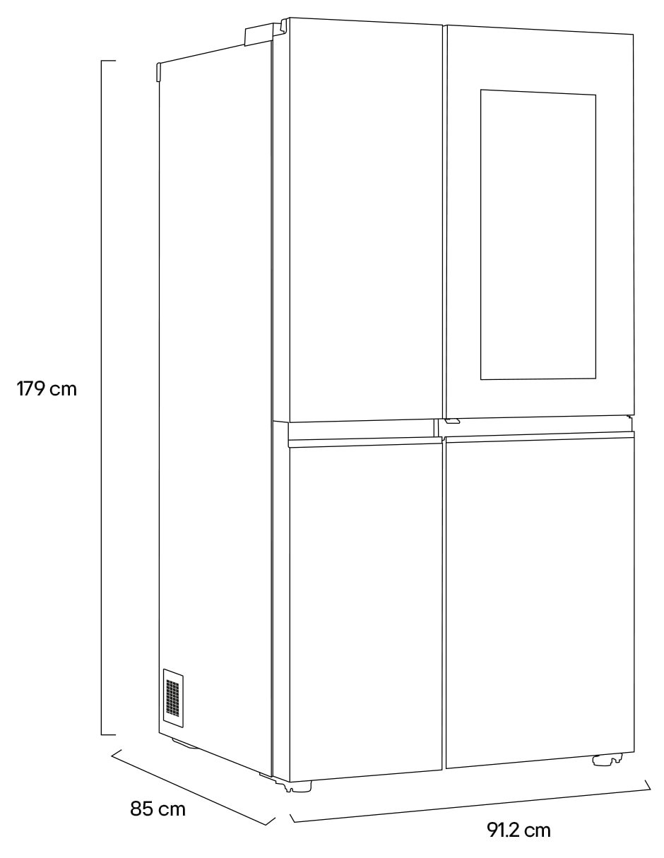Refrigerador LG 28 pies cúbicos Multi Air Flow / Air System VS28QBP