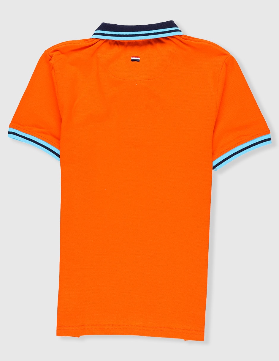 Playera tipo polo de algodón para niño