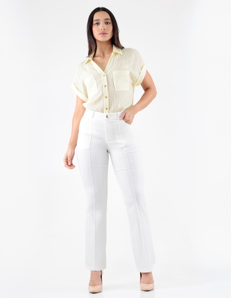 Pantalón de vestir acampanado para mujer 3
